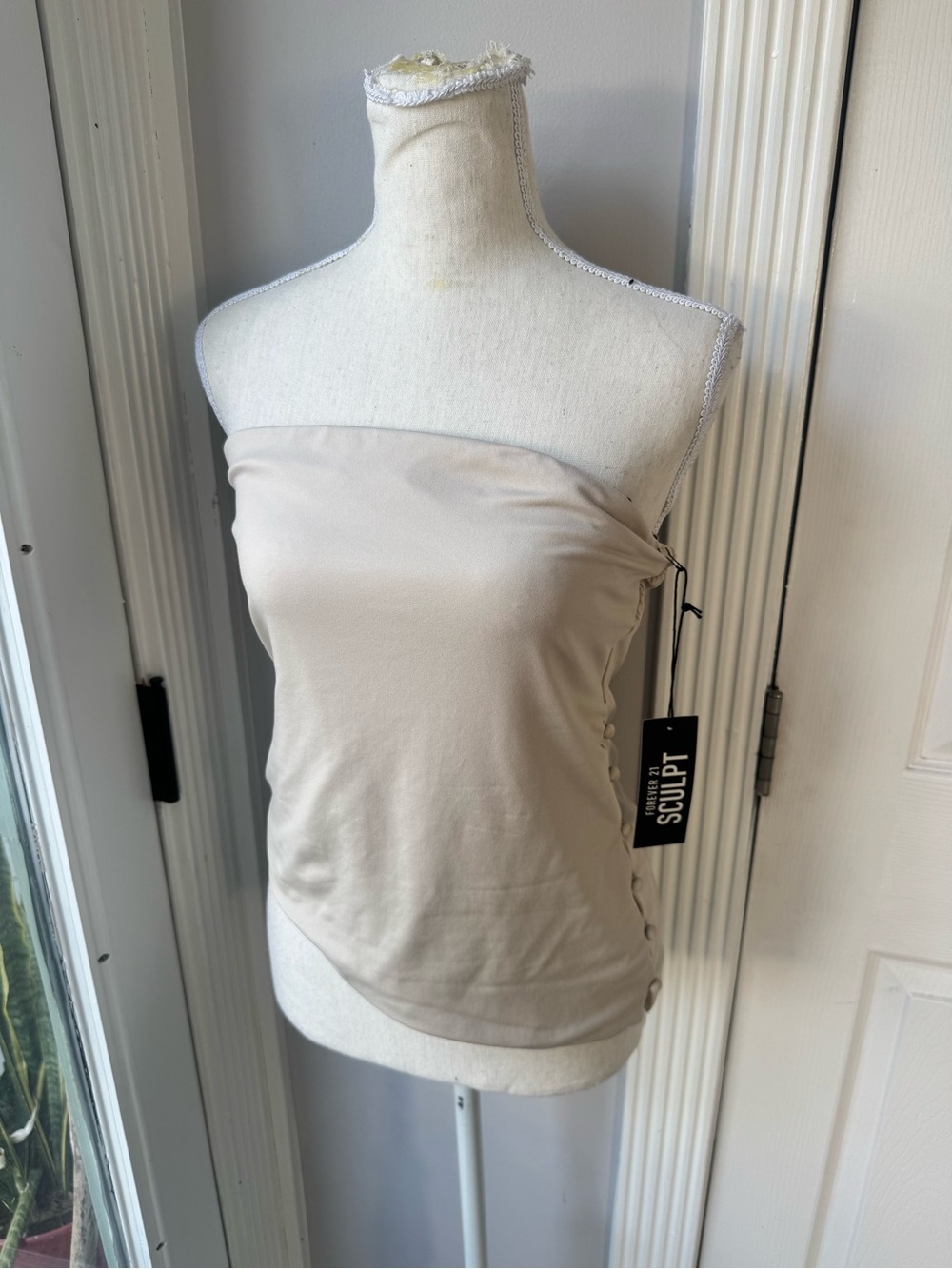 Strapless Asymmetrical Tube Top